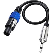 ベースギターとアンプ、コード、スピーカー Amazon | スピーカーワイヤースピコンに 1/4 インチアダプタ